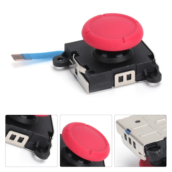 Analog Joystick Tommelspak Knapp Modul Erstatning for Switch Joycon/Lite Kontroller Rød