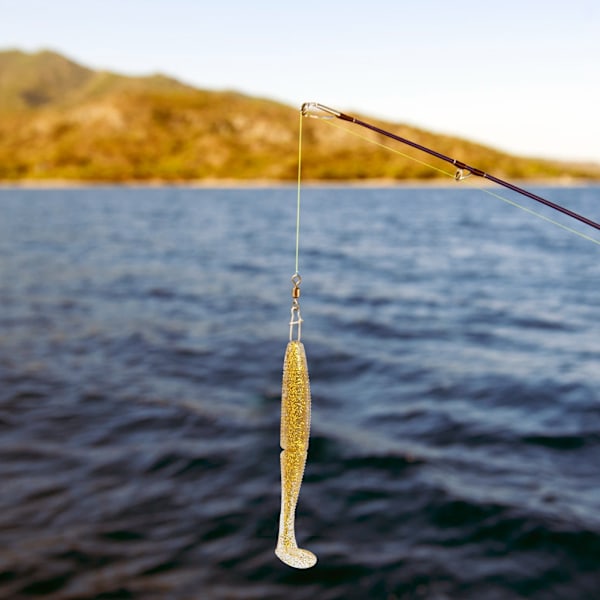 AR36 3 stk. T-hale bløde orm kunstige agn 140mm 17g Lokker Fiskegrej Tilbehør Guld