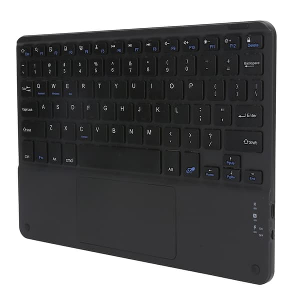 Trådløst Bluetooth Tastatur Touch MultiFunktion Eksternt Computertilbehør Firkantet Hætte 10in (Sort)