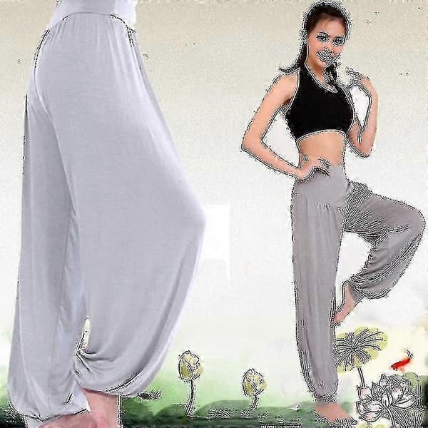 Dame Haremsbukser Vide Bloomers Bukser Lysegrå Lysegrå[ALM] Light Gray XL