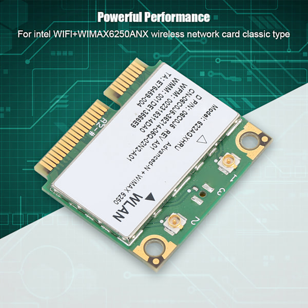 Til Intel 6250AN 622ANXHMW MINI PCIE 300Mbps 2.4/5GHZ Dual Band Trådløst WiFi Netværkskort