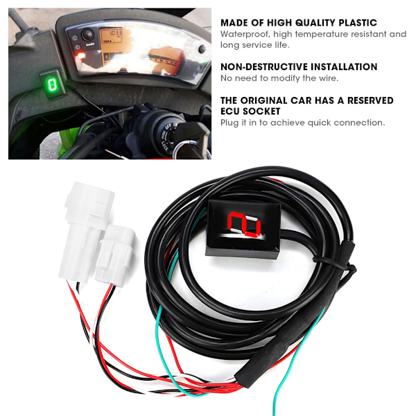 Universal LED Växellägesindikator Motorcykelmodifiering Passar för YamahaRed