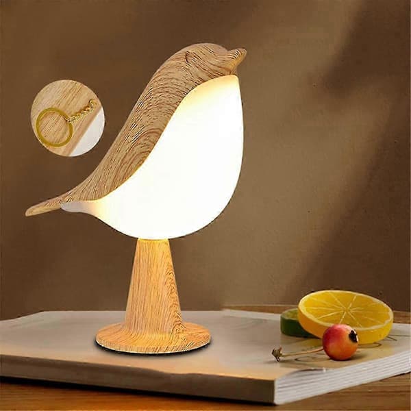 Bird LED Bedside Lamp Small Cordless Bird Night Light Touch Control Bedroom Table Reading Lamp Home Decor