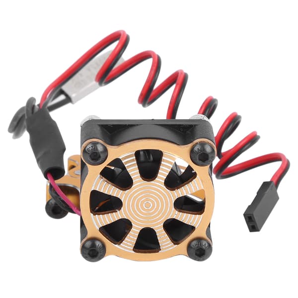 RC Modelbil Motor Køleventilator Køleplade med Termisk Sensor til 540 550 3650 3660Gylden