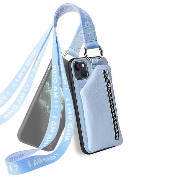 Pung etui iPhone 13 etui, iPhone 13 etui, blå