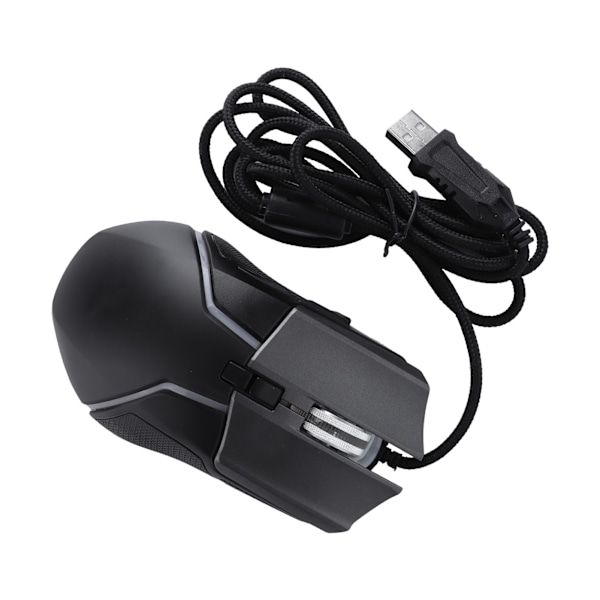 Gamingmus Justerbar DPI Mekanisk Ergonomisk RGB-belysning Kablede Mus for Gamer Stasjonær PC Laptop