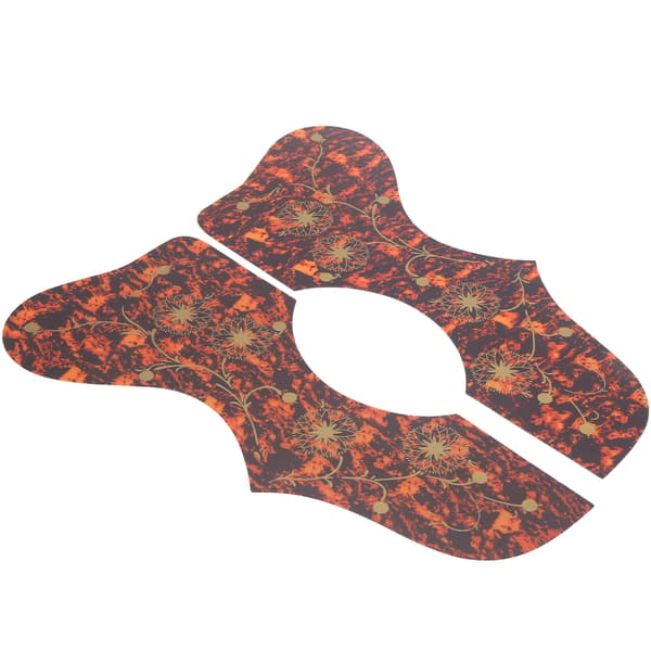 2 st Gitarrskydd Plektrum Anti-Rep Skyddsplatta för Stränginstrument i Plast (Brun)