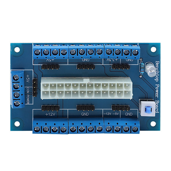 24/20Pin ATX Strømforsyning Bench Top Breakout Board Modul Adapter Til Computer PC