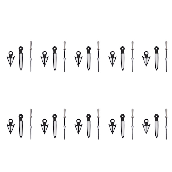 10st Set Klockvisare Klockhänder Timme Minut Sekund Självlysande Klockrörelse Modifieringsdelar för NH35 NH36 SK‑23