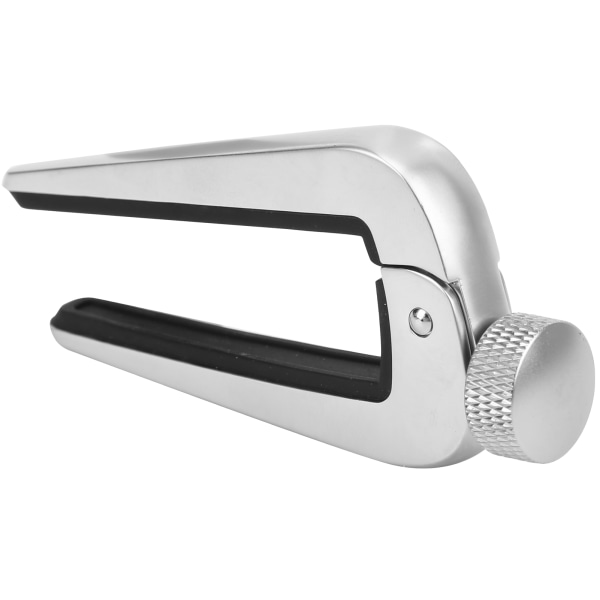 Zinklegering Akustisk Gitarr Capo Professionell Justerbar Silikonklämma för Bas Ukulele Violin Silver