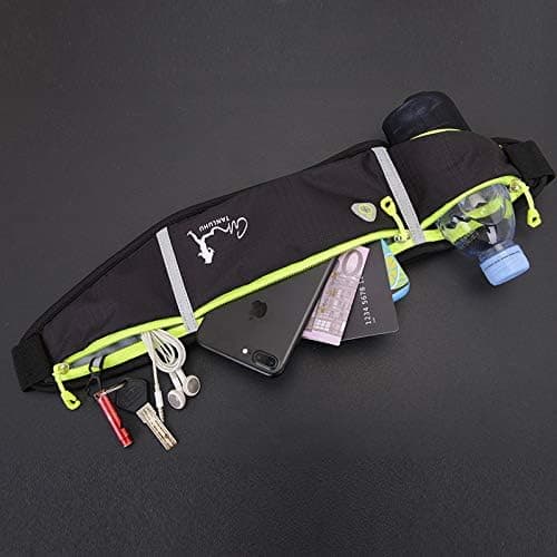 Fanny Pack til løb, let justerbart løbebælte med elastikbånd, løbetaske, mobilholder, tilbehør til iPhone, Samsung, Runn