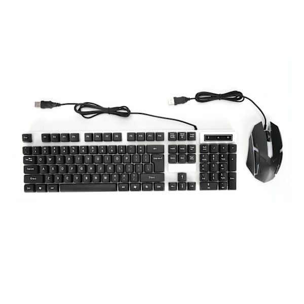 USB Tangentbord Mus T6 Möss Tangentbordsset Kontor Tangentbord Mus Combo för Stationär Dator Laptop Notebook Svart