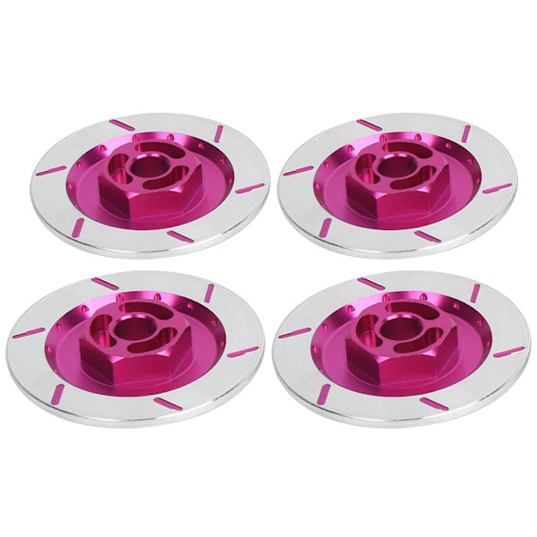 Simulerade bromsskivetillbehör i aluminiumlegering Passar HSP 94123 1:10 RC Bil Rosa