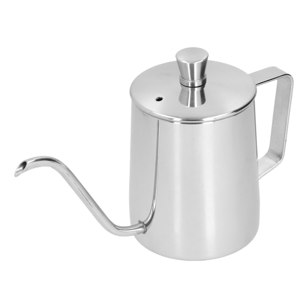 350ml PTFE Kaffekanna med Lock 304 Rostfritt Stål Häll Över Kaffekanna för Hemmakontor Rostfri Färg