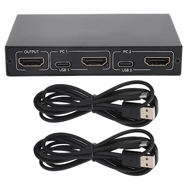 2 i 1 Udgang Switch High Definition Multimedia Interface Signalkilde Delingsenhed med Kabel