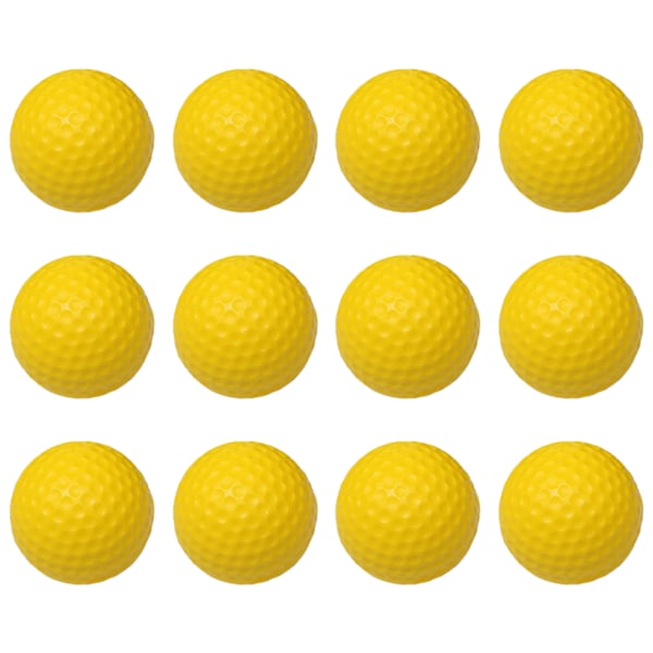 42,6 mm Golfball PU Myk Enlags Golf Treningsball for Innendørs Trening Tilbehør Gul 20 STK