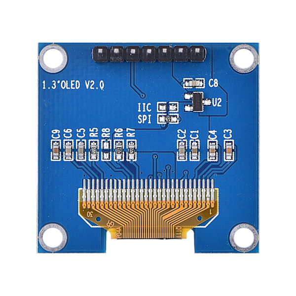 1,3 tuuman IIC-sarjaliitäntäinen 128 x 64 OLED 12864 -näyttömoduuli SSH1106