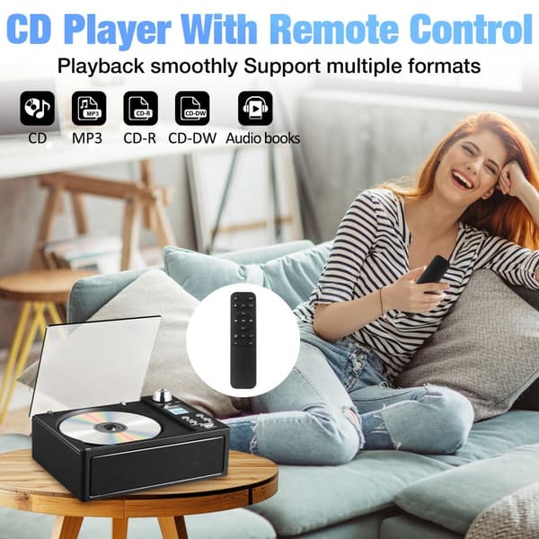 CD Bluetooth-spelare med integrerad FM-radio stöder USB/TF-kortuppspelning