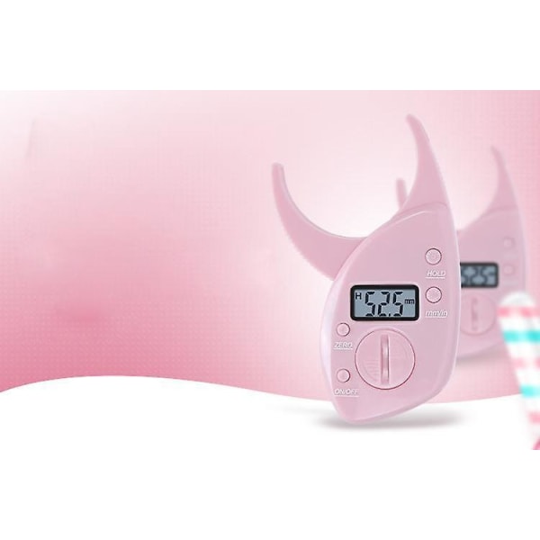 Pink Digital Body Fat Caliper Skinfold Måling Tester