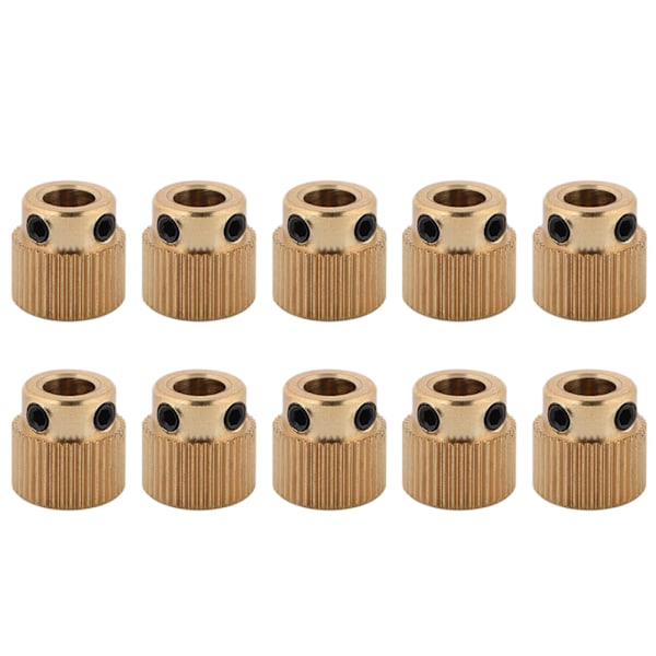 10st 3D-skrivartillbehör Högkvalitativ drivväxel i mässing för MK7 MK8 Extruder 40 tänder