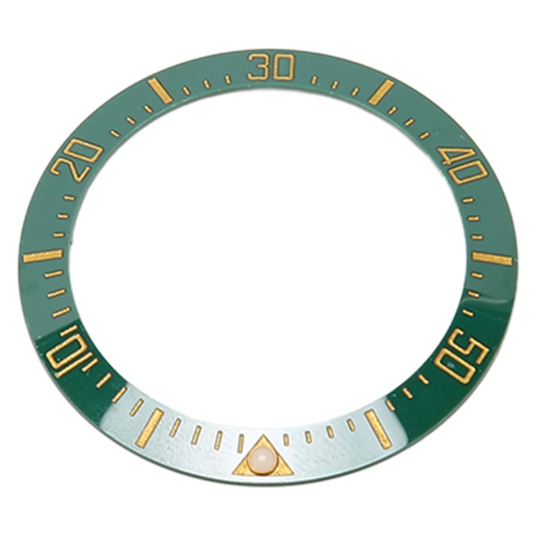 Klocka Bezel Insert 40mm Keramisk Klocka Bezel Ring Reparationsersättningstillbehör för Urmakare Grön Bas Guld Siffra