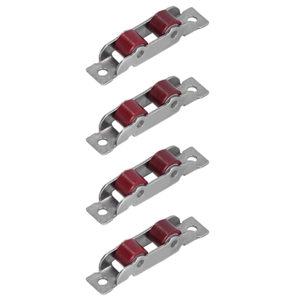 4 Sæt Push Pull Vinduesrulle med Skruer Dobbelt Hjul Skydevindue Dør Rulle Hardware
