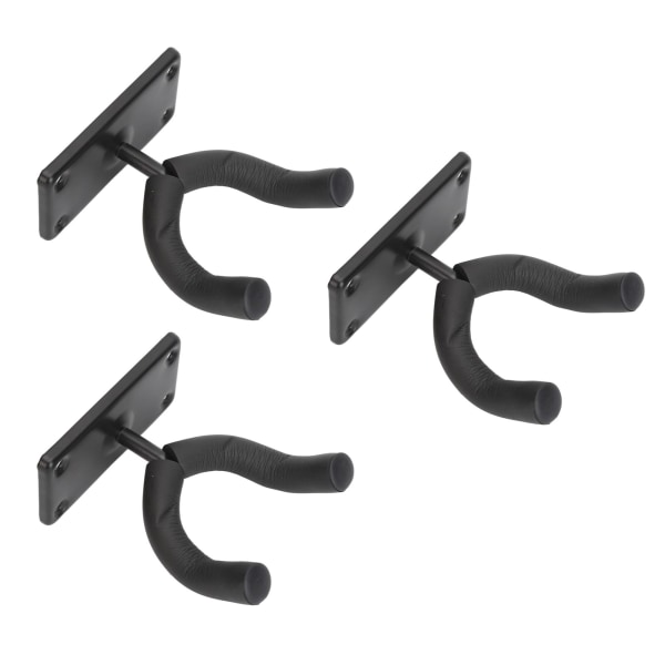 3 stk. Gitarveggfeste Hengekrok Brakett Jern Metallholder for Bass Volin med Tilbehør