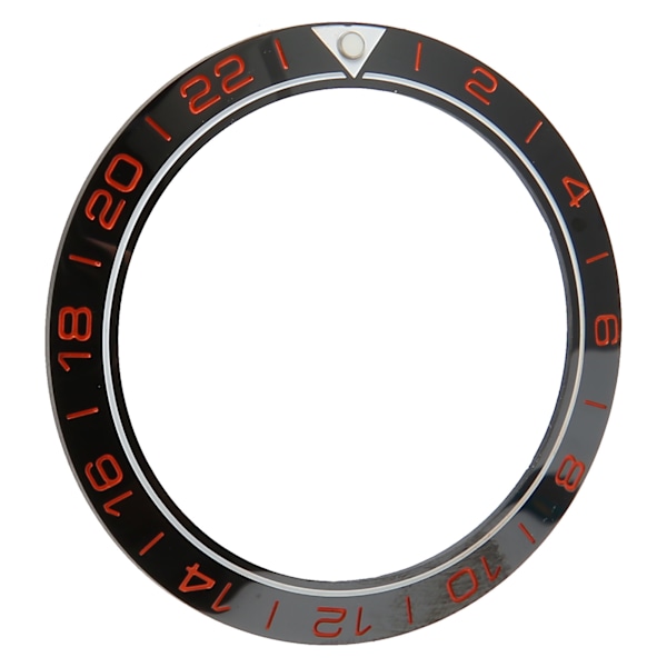Urkransinnlegg 41,5 mm Keramisk Urkransring Reparasjonserstatningstilbehør for Urmaker Svart Base Rød Siffer
