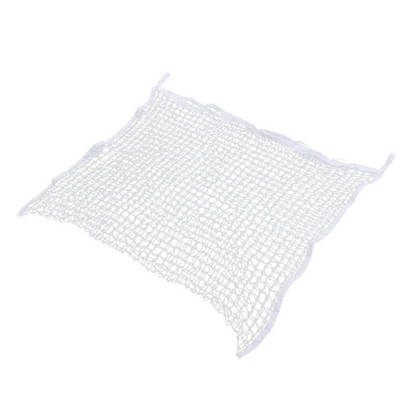 Hønetpose PE Vævet Reb Mesh Hulpose Heste Slow Feeder Foderopbevaringspose Hvid 60x90cm / 23,6x35,4in