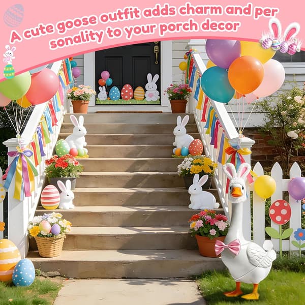 White Goose Costume - White Hat, Bowtie, and Pom-Pom Set