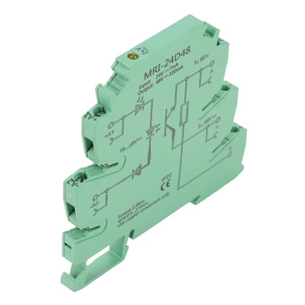 MRI-24D48 DC Fotoelektrisk Kopplare Isolerande PLC Relämodul Ingång 24VDC Utgång 3-48VDC