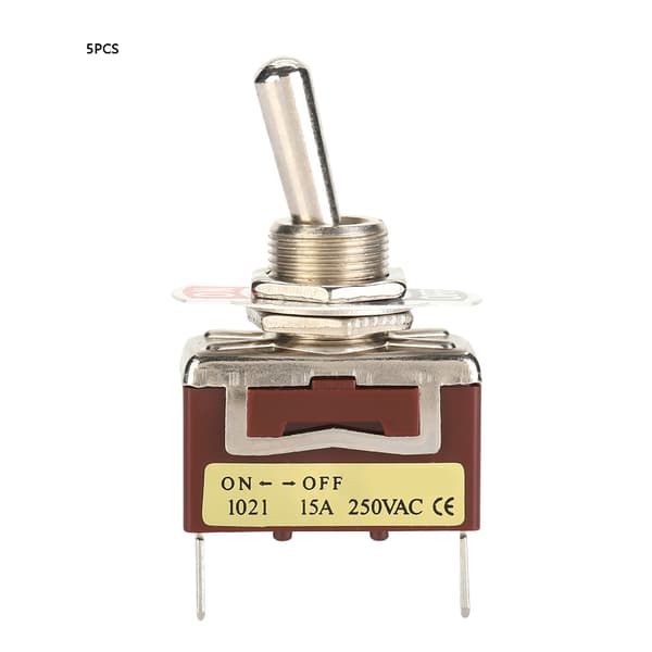 5 STK 6.3 Quick Pins 1021 Mini-vippekontakt 2 ben 2 positioner ON OFF