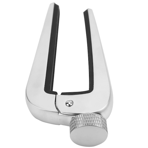 Zinklegering Akustisk Gitarr Capo Professionell Justerbar Silikonklämma för Bas Ukulele Violin Silver
