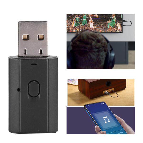 Trådløs Bluetooth 5.0 Receiver Transmitter Bærbar Hjemme Bil AUX Audio Adapter