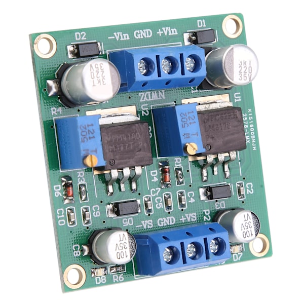 LM317/337 Positiv och Negativ Spänningsstabiliserande Strömmodul Låg Ripple Linjär Justerbar