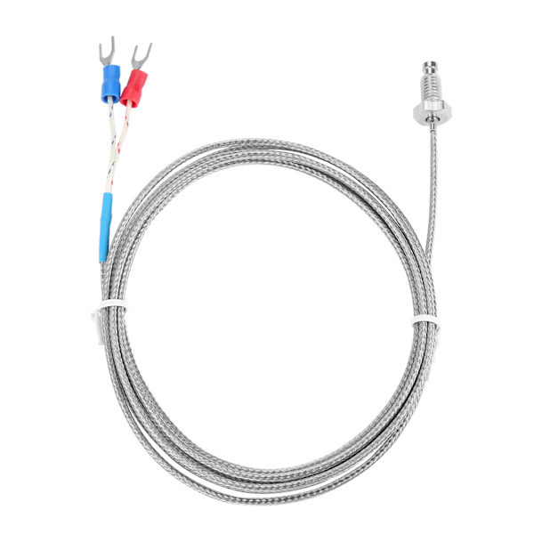 M6 Skruv Fin Gänga Typ K Termoelement Temperatursensor Kabel 0-400℃ (5 m)