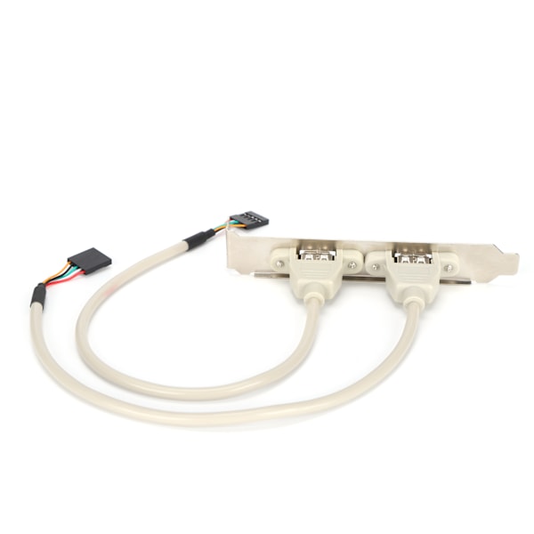 Frontpaneludvidelse 2 porte USB 2.0 Plug and Play med slotpladebeslag panelkabeladapter