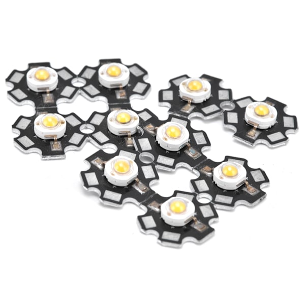 10 stk. Ultra Bright LED Chip 3V DIY Lysperler til Loftslampe Downlight Lommelygte Bordlampe Varmt Lys 3000K 3W