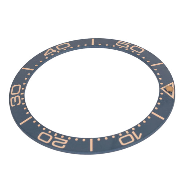 Keramisk Klockring Bezel 38mm Klockring Insats Ersättningsdelar Tillbehör för Urmakare Mörkblå Sandblästrad