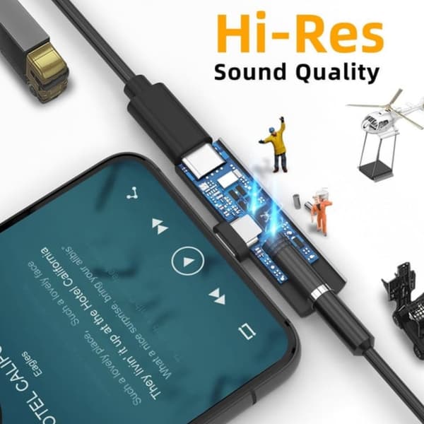 USB-C till 3,5 mm hörlursadapter