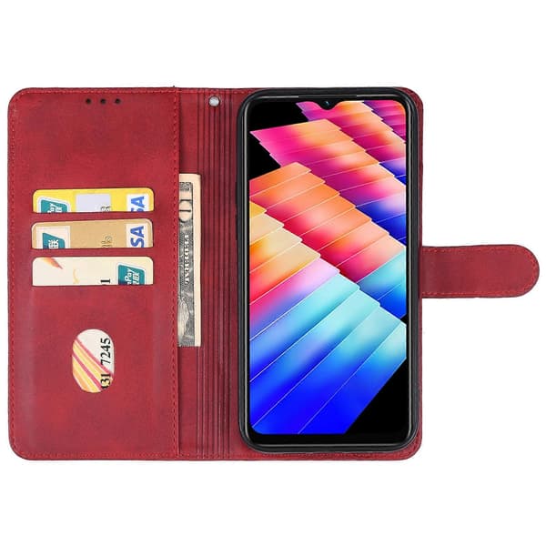 Kompatibelt læderetui til Infinix Hot 30i Red