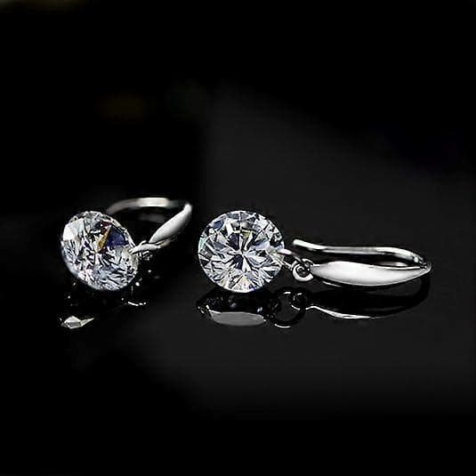 Øredobber Dingle Skinnende Cubic Zirconia Studs Hypoallergene for Jenter for Kvinner
