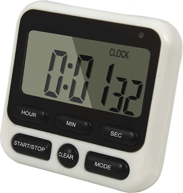 Stor LCD Digital Køkken Timer Nedtælling Op Vækkeur 24 Timer Magnetisk