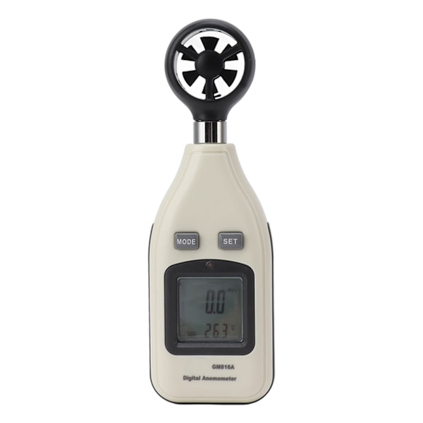 Digitalt Anemometer med LCD-display, vindhastigheds- og temperaturmåler, håndholdt måleværktøj til sejlads, surfing, skydning, drone