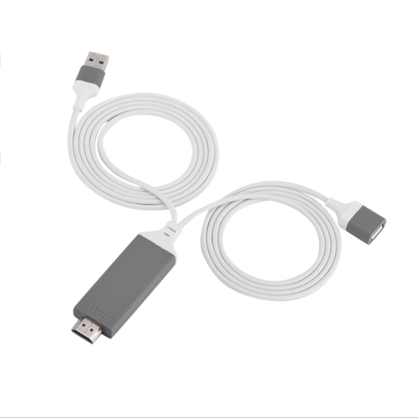 3 Farver Telefon til HDMI Kabel til IOS Interface Digital AV Adapter 1080P Plug Play til IOS Android Hvid
