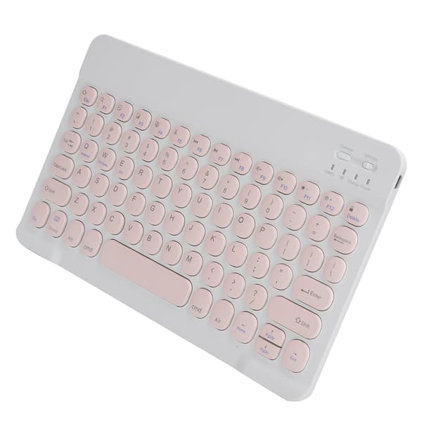 Trådløst Bluetooth Tastatur Tablet Smartphone Computertilbehør Rund Hætte 10inPink