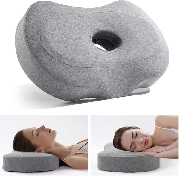 Piercingpute med hull, Memory Foam-pute, Piercingpute med hull, Piercingpute for ører for sidesovere for smertelindring