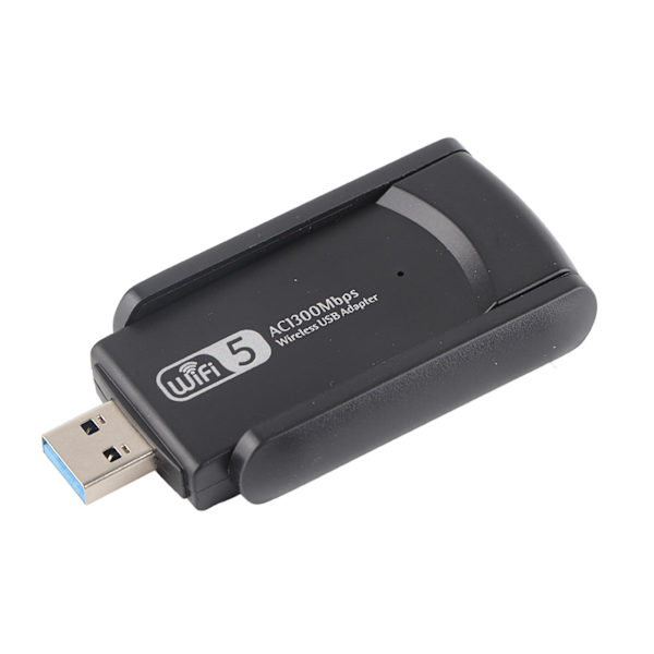 Dual Antenna USB 3.0 WiFi Langaton Verkkokortti 1300Mbps Levykkeellä