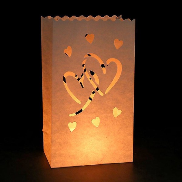 Flammesikre hvide lyspose lanterner - 20 stykker til bryllups- og fødselsdagsdekoration