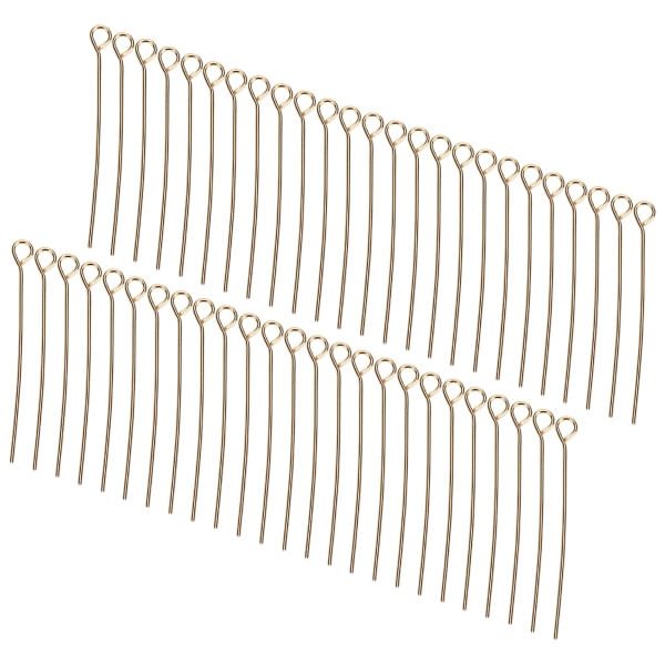 50 st Öglor för DIY Hantverk Pärlsmycken Hängsmycke Tillverkning Delar Tillbehör Guld 40mm / 1.57in
